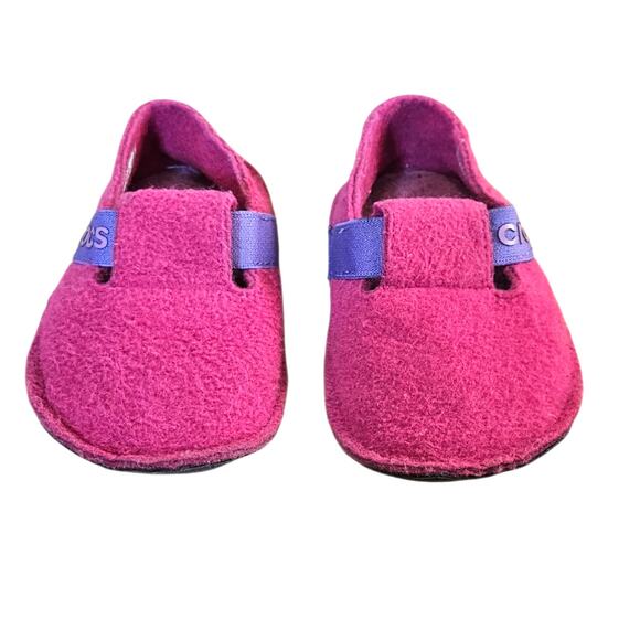 Crocs Toddler Felt Slip-On Shoes Pink Purple Comfort Casual Slippers Size 7 - Picture 3 of 8